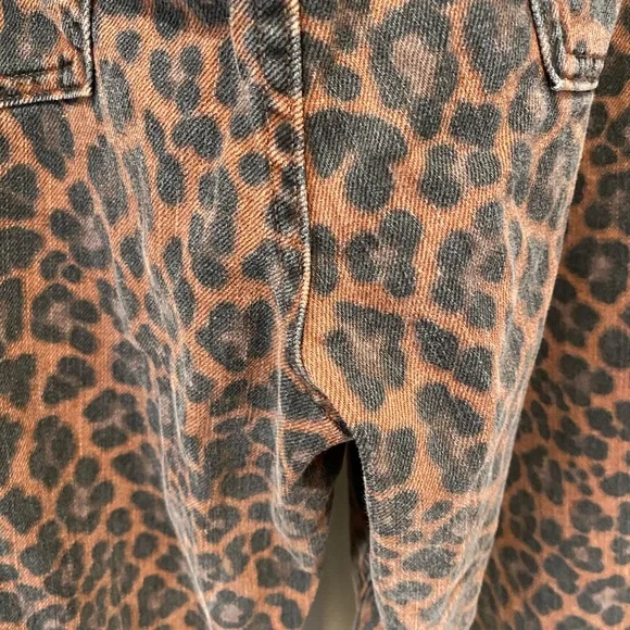 Madewell Leopard Print Low Slung Baggy Jeans in Dark Coffee - Picture 5 of 11